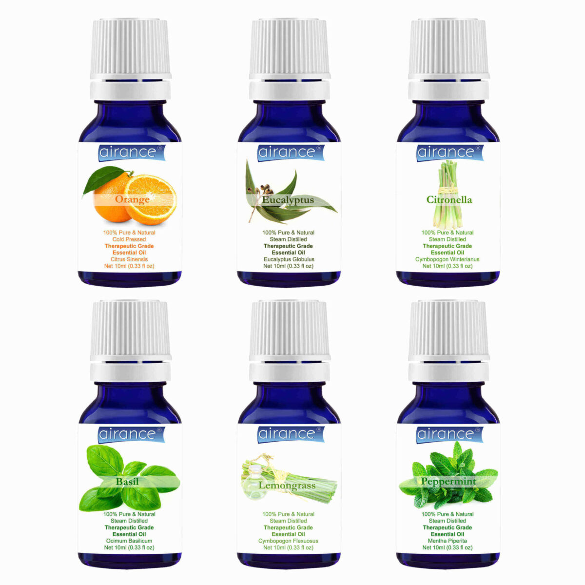 Essential Oils Lemongrass peppermint citronella orange eucalyptus basil lemongrass tulsi nilgiri