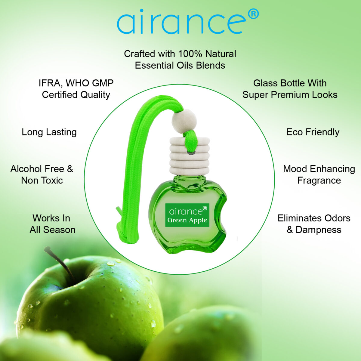 Car Air Freshener - Green Apple - Image 2