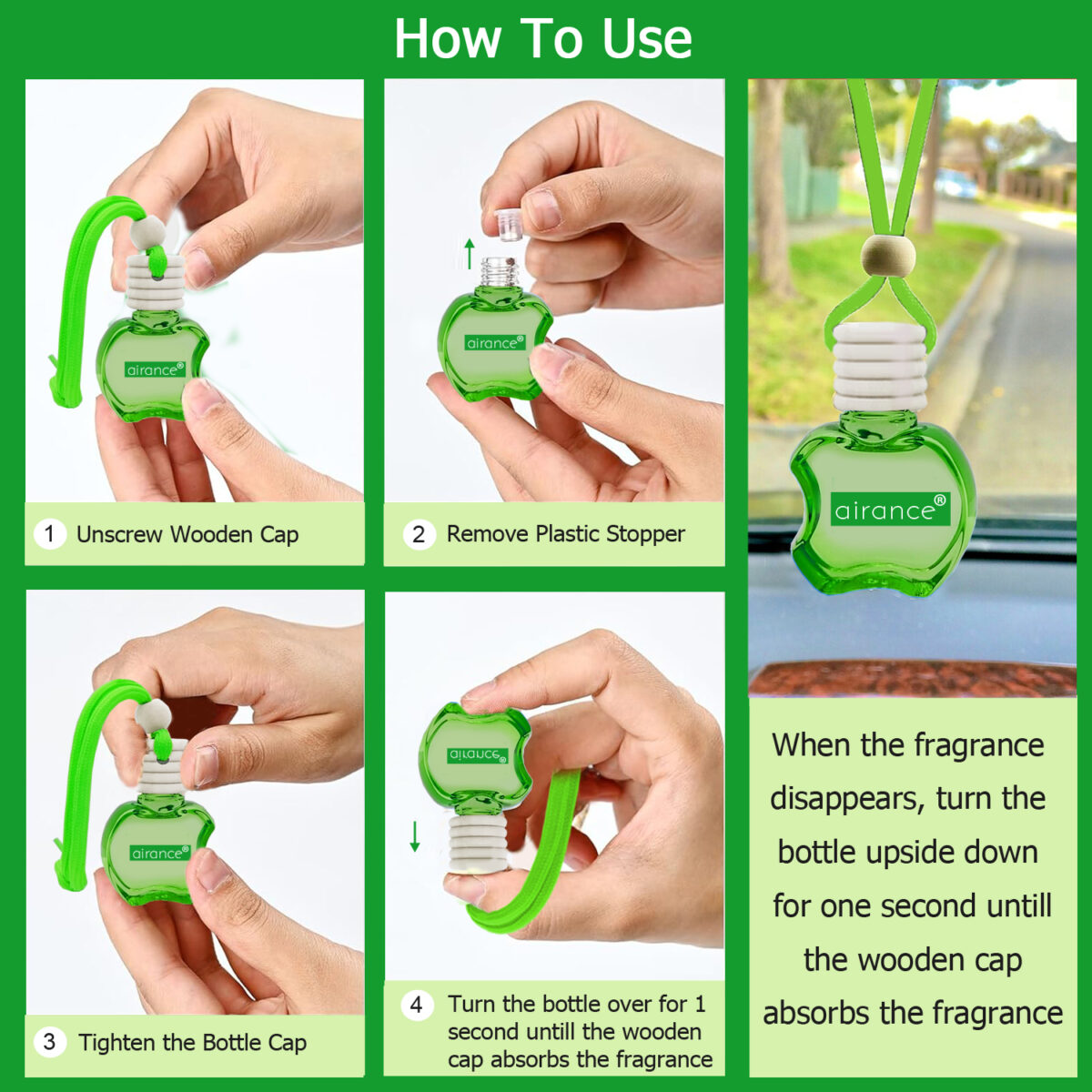 Car Air Freshener - Green Apple - Image 3